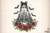 Cute Floral Halloween Lace Ghost Clipart Bundle 1