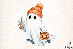 Cute Halloween Ghost Clipart Bundle 36 - CraftNest - Digital Crafting and Art