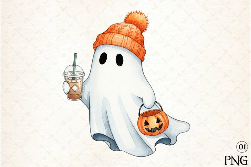 Cute Halloween Ghost Clipart Bundle 36 - CraftNest - Digital Crafting and Art