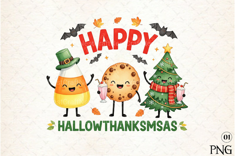 Happy Hallothanksmas Clipart Bundle 1 - CraftNest - Digital Crafting and Art