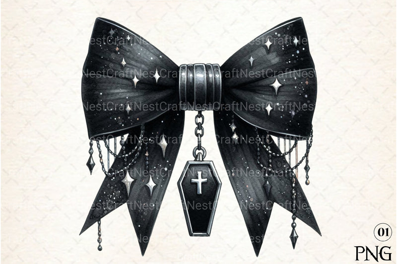 Halloween Coquette Bow Clipart Bundle 16 - CraftNest - Digital Crafting and Art