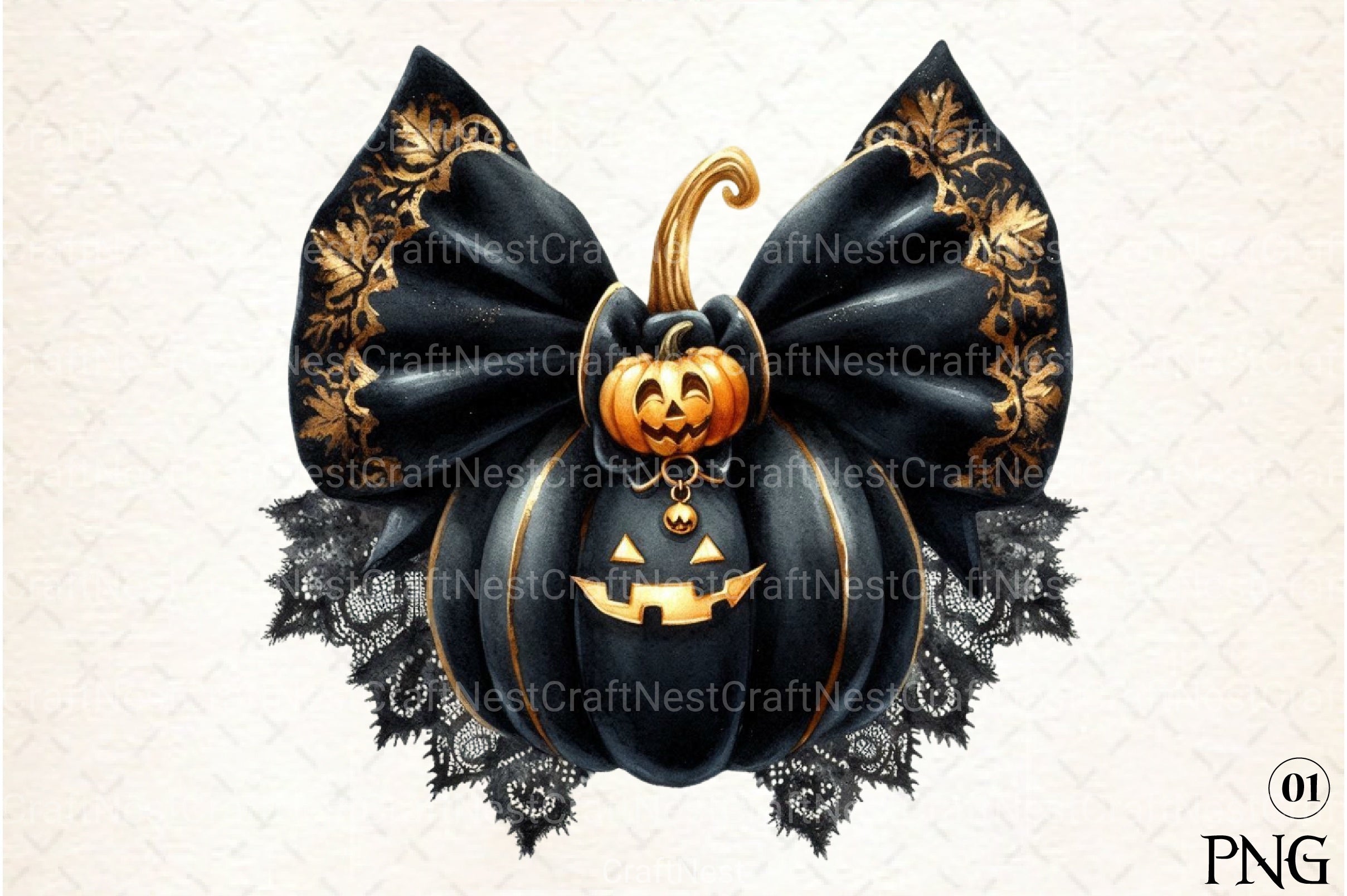 Elegant Halloween Clipart Bundle 6 - CraftNest - Digital Crafting and Art