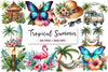 Tropical Summer Clipart Bundle