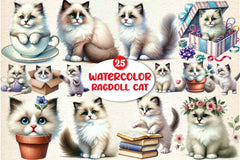 Ragdoll Cat Clipart Bundle - CraftNest - Digital Crafting and Art