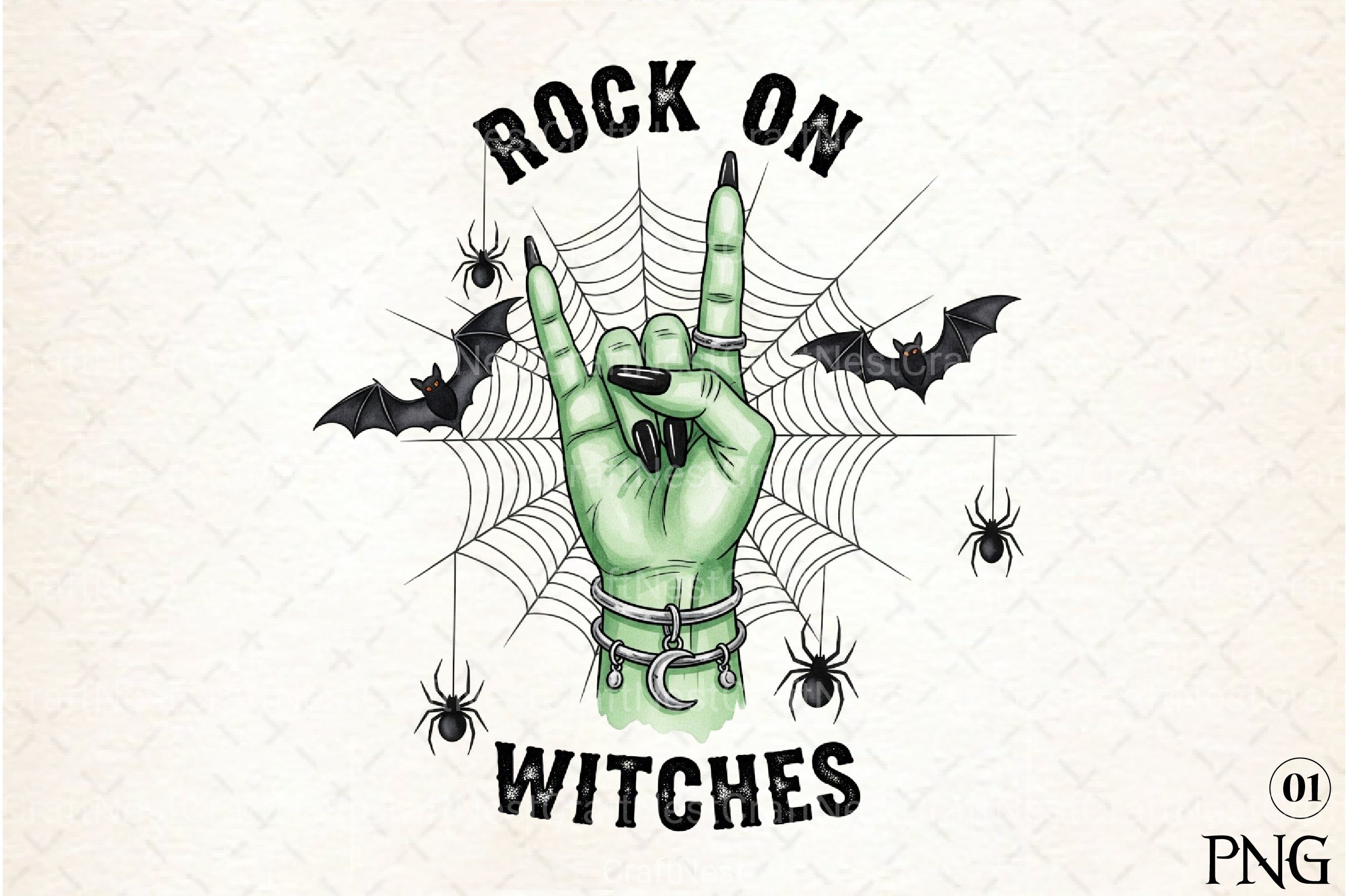 Rock On Witches Clipart Bundle - CraftNest - Digital Crafting and Art