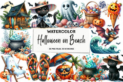 Green & White Halloween Clipart Bundle 2 - CraftNest - Digital Crafting and Art