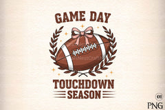Game Day Football Bow & Touchdown Clipart Bundle - CraftNest - Digital Crafting and Art