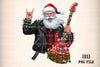 Vintage Rock & Roll Christmas Santa Claus T-Shirt Clipart Bundle
