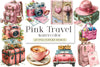 Cute Pink Travel Clipart Bundle