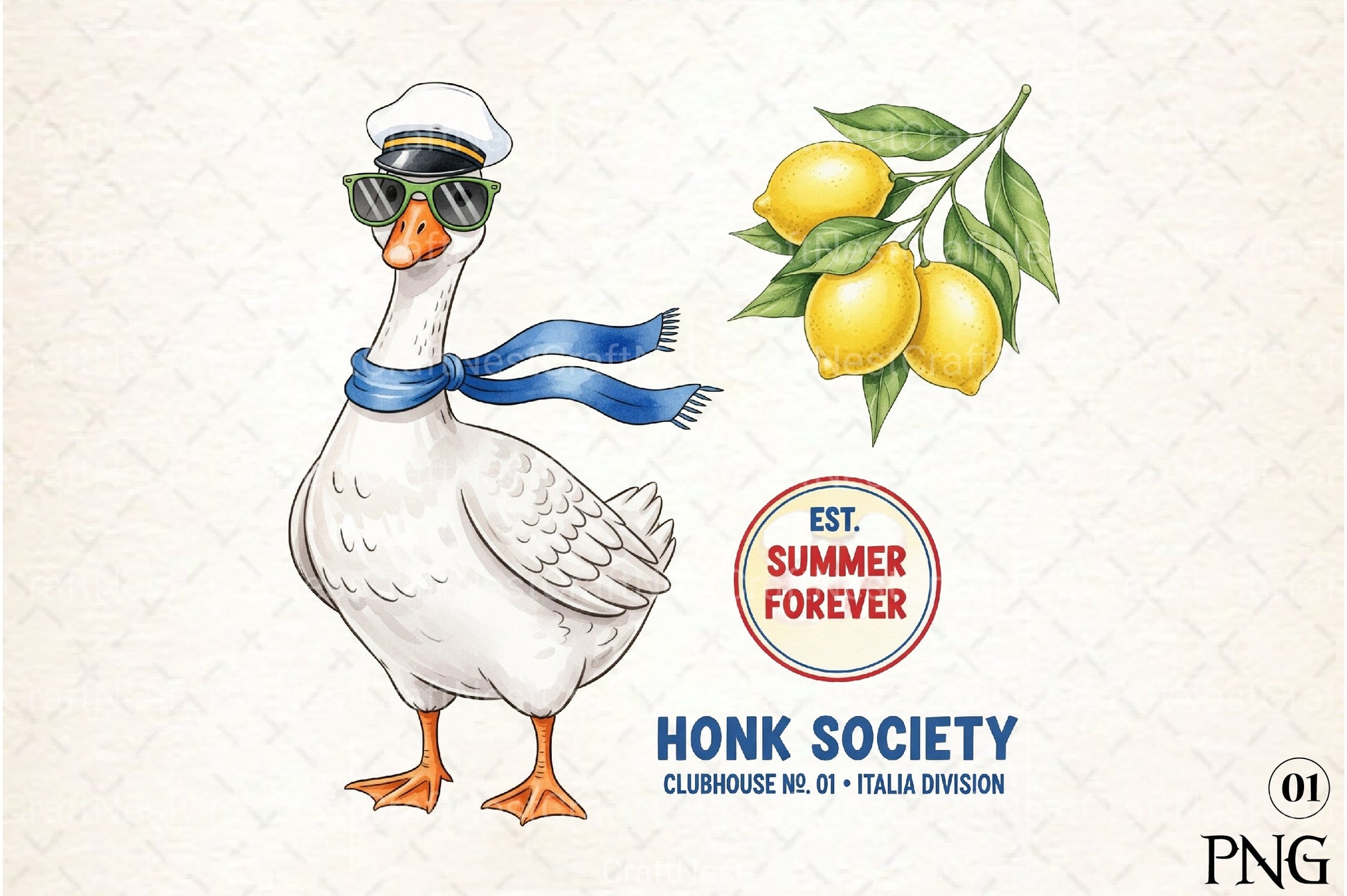 Summer Goose Clipart Bundle 99 - CraftNest - Digital Crafting and Art