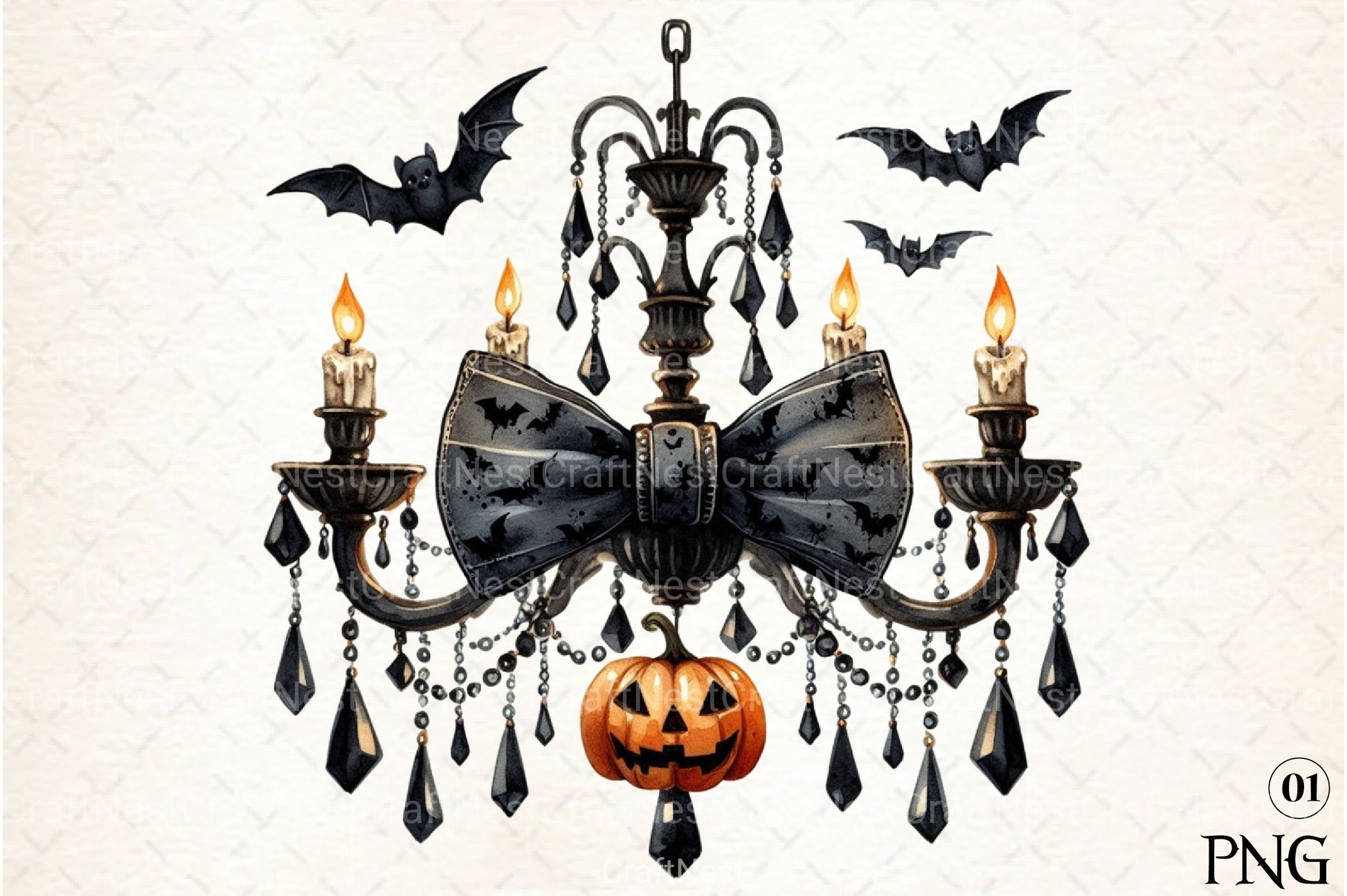 Elegant Halloween Clipart Bundle 57 - CraftNest - Digital Crafting and Art