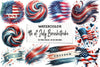 4th of July Brushstroke Clipart Bundle 1