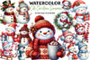 Cute Christmas Snowman Clipart Bundle 99