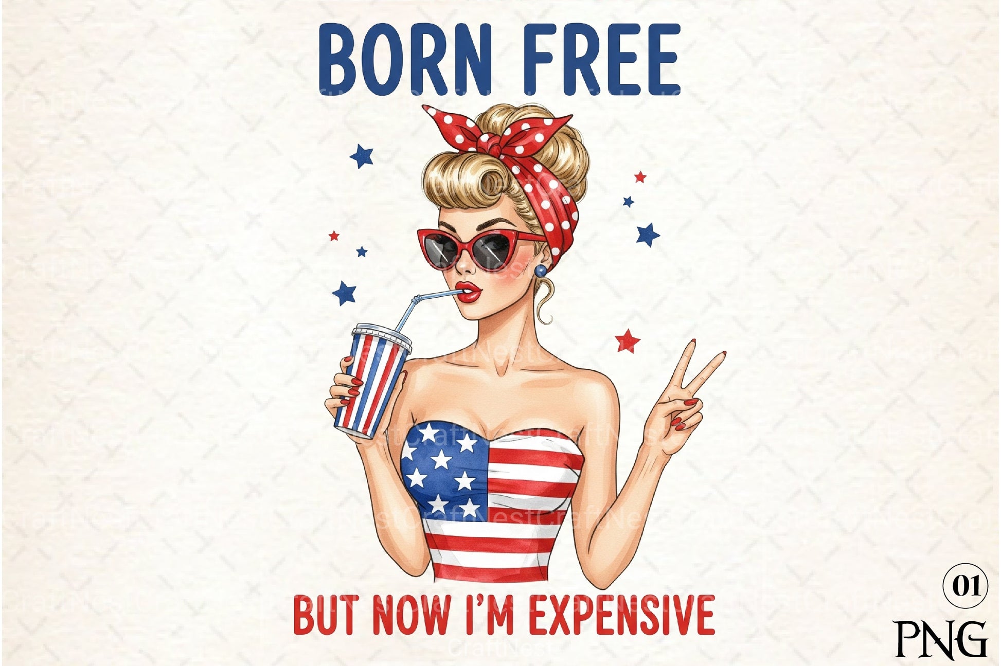 Funny 4th of July USA Patriotic Vintage Clipart Bundle 35 - CraftNest - Digital Crafting and Art