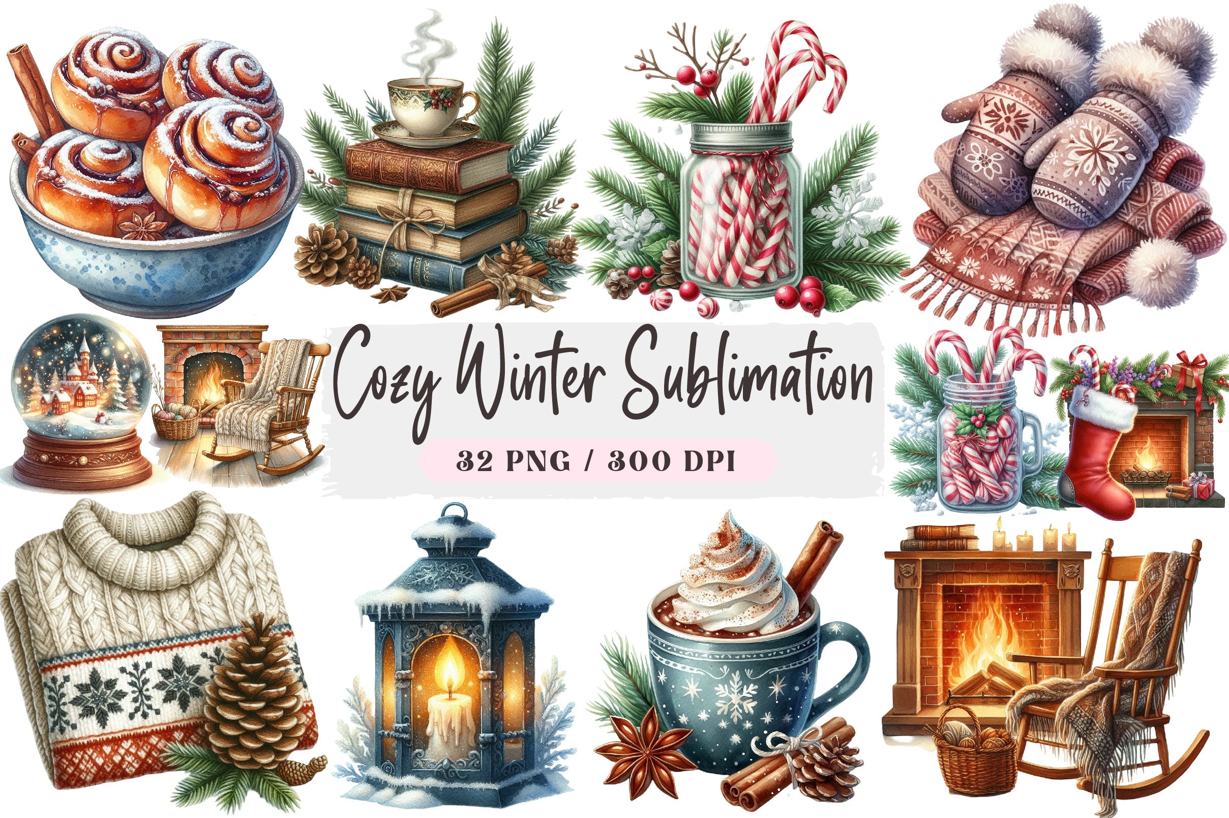 Cozy Winter Clipart Bundle