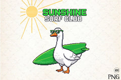 Blocky Style Funny Summer Goose Clipart Bundle 8 - CraftNest - Digital Crafting and Art