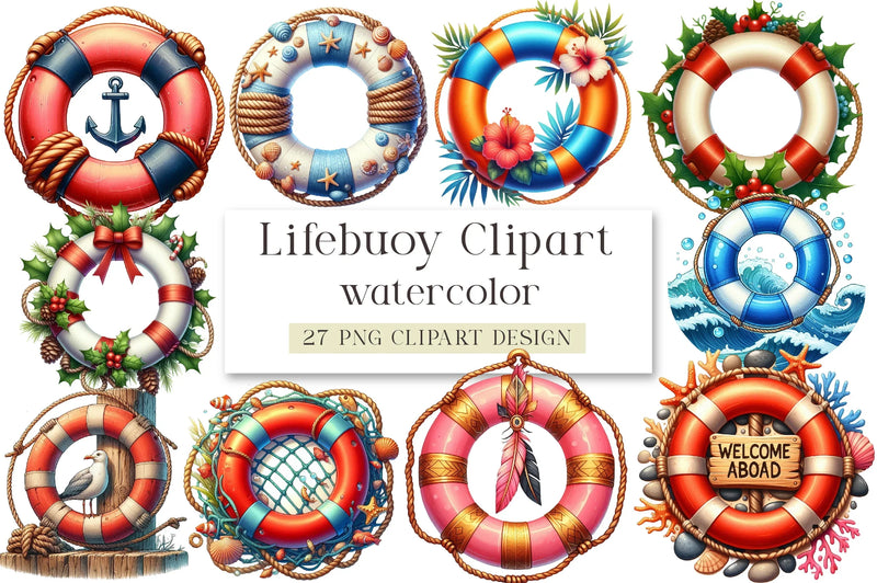 Lifebuoy Clipart Bundle - CraftNest - Digital Crafting and Art