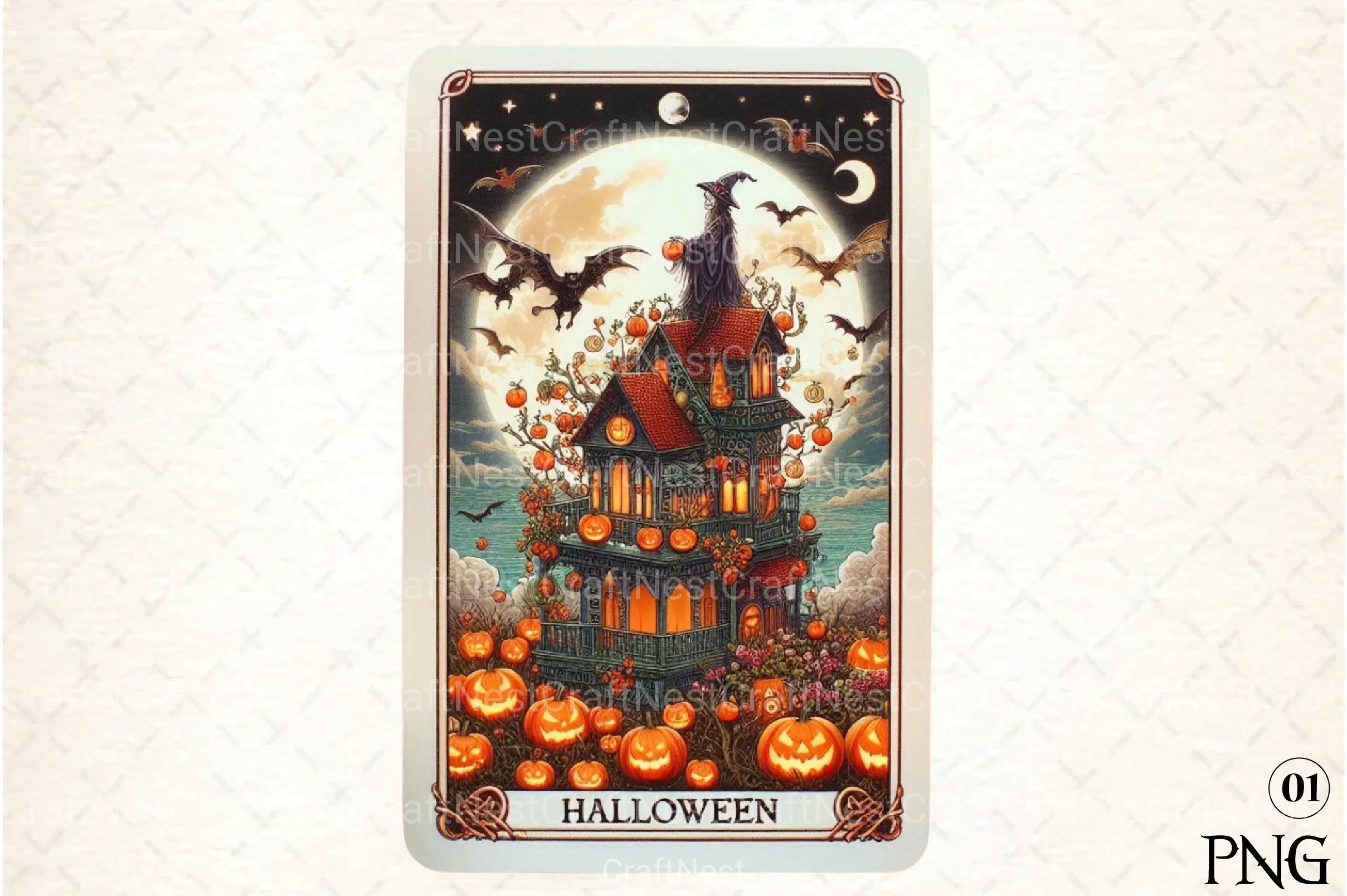 Halloween Tarot Card Clipart Bundle 36 - CraftNest - Digital Crafting and Art