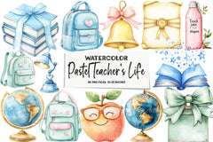 Pastel Teacher's Life Clipart Bundle - CraftNest - Digital Crafting and Art
