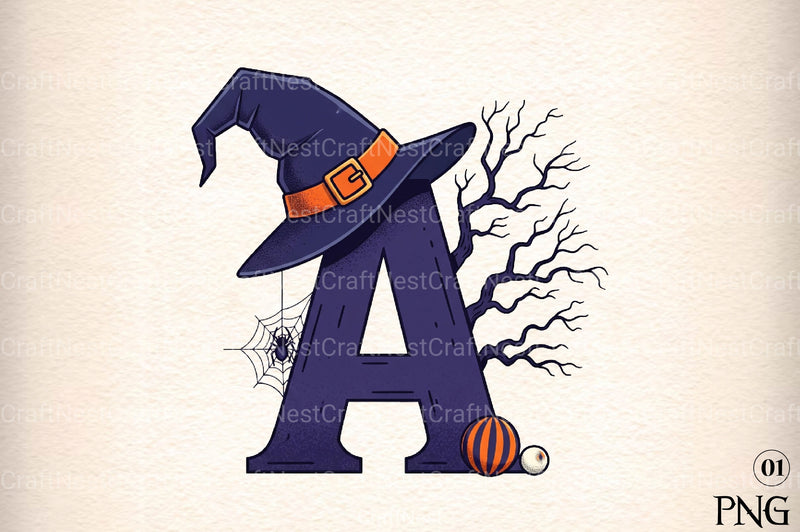 Halloween Alphabet Clipart Bundle 4 - CraftNest - Digital Crafting and Art