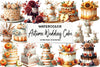 Autumn Wedding Cake Clipart Bundle 77
