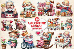 Funny Valentine's Grandpa Clipart Bundle 2 - CraftNest - Digital Crafting and Art