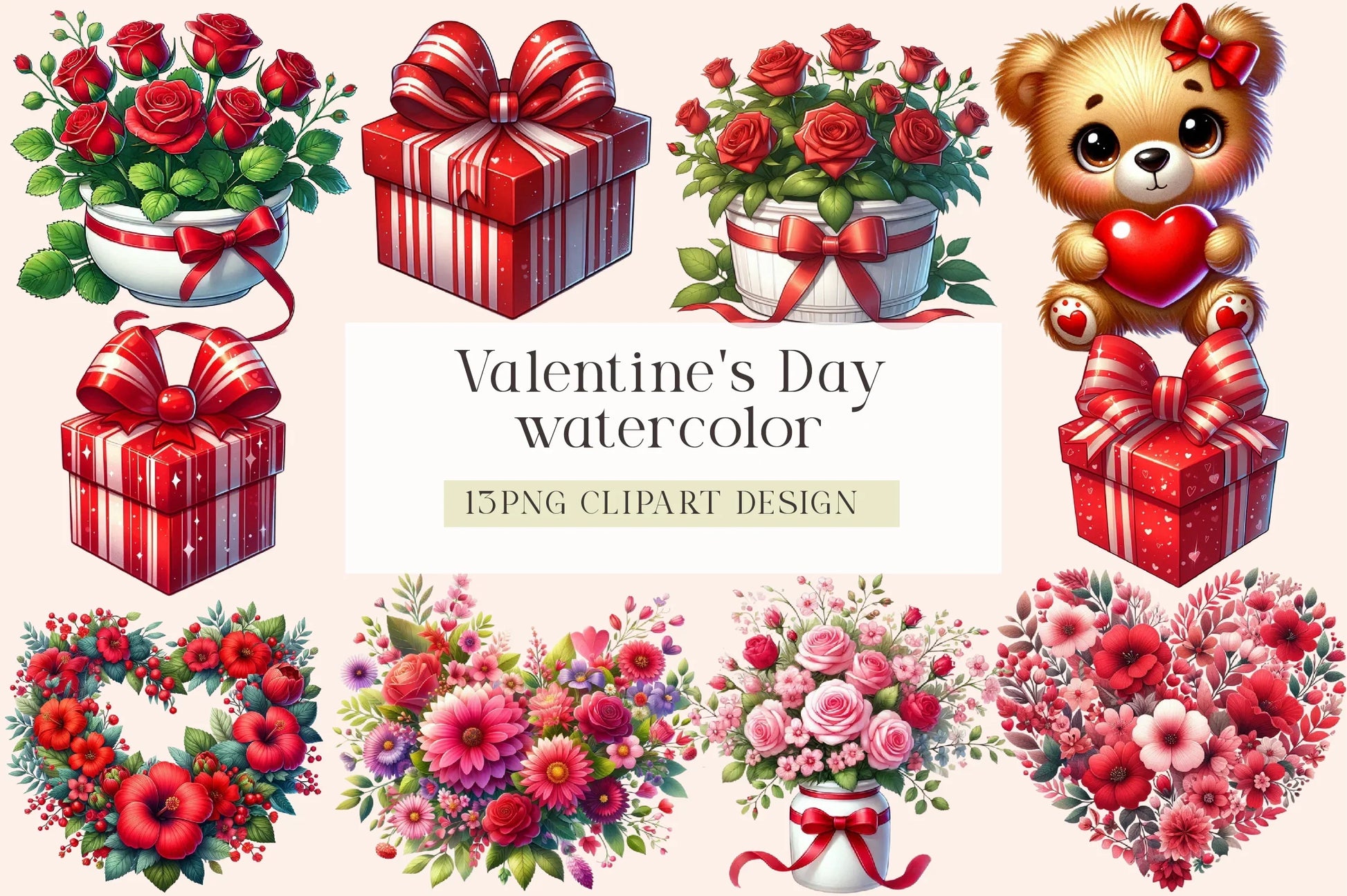 Valentine's Day Clipart Bundle - CraftNest - Digital Crafting and Art