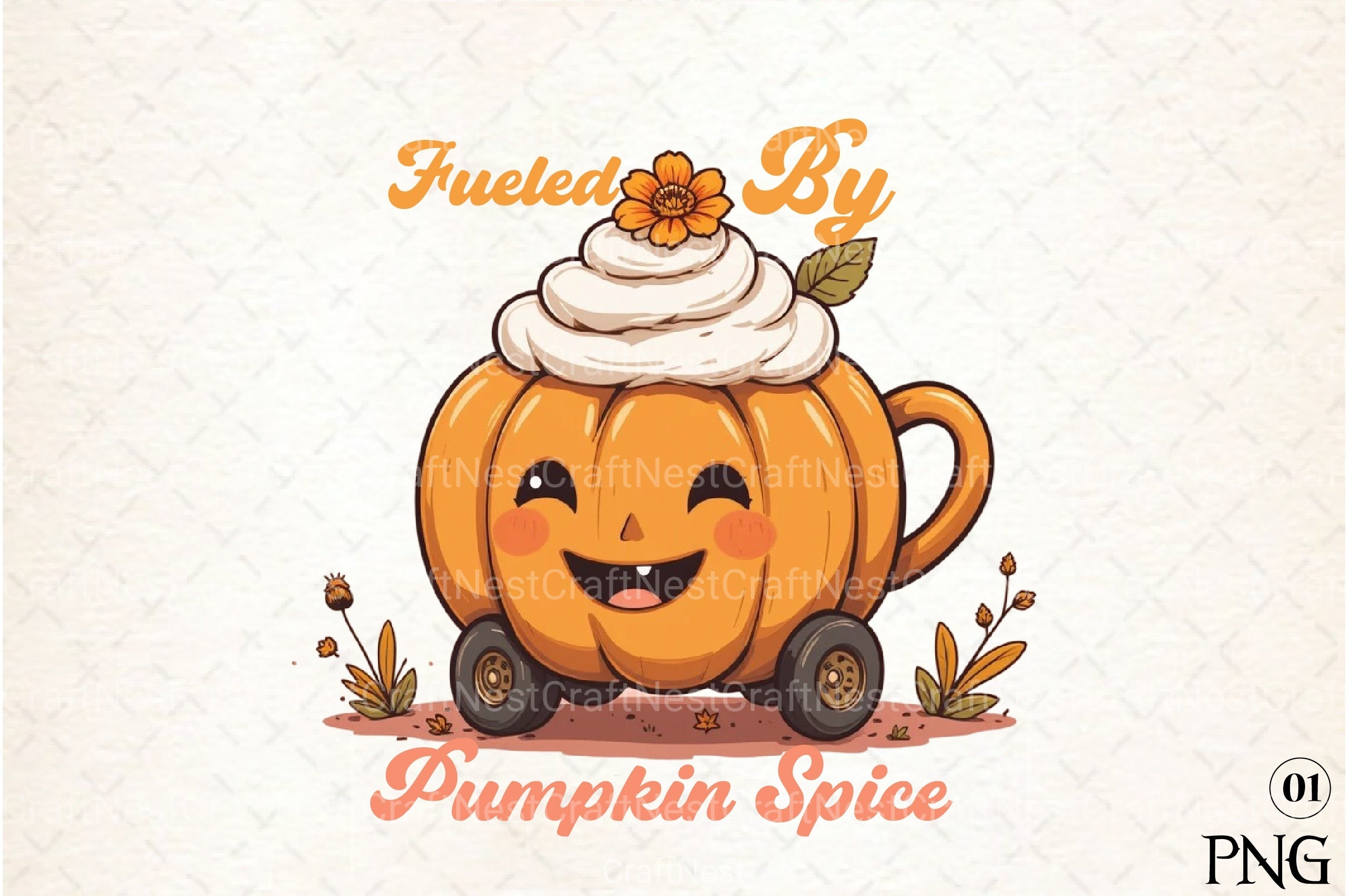 Fueled By Pumpkin Spice Digital Clipart Bundle - CraftNest - Digital Crafting and Art