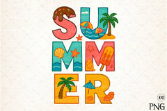 Summer Clipart Bundle: Vibrant Seasonal Graphics - CraftNest - Digital Crafting and Art