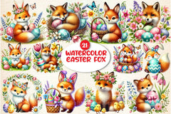 Easter Fox Clipart Bundle 55 - CraftNest - Digital Crafting and Art
