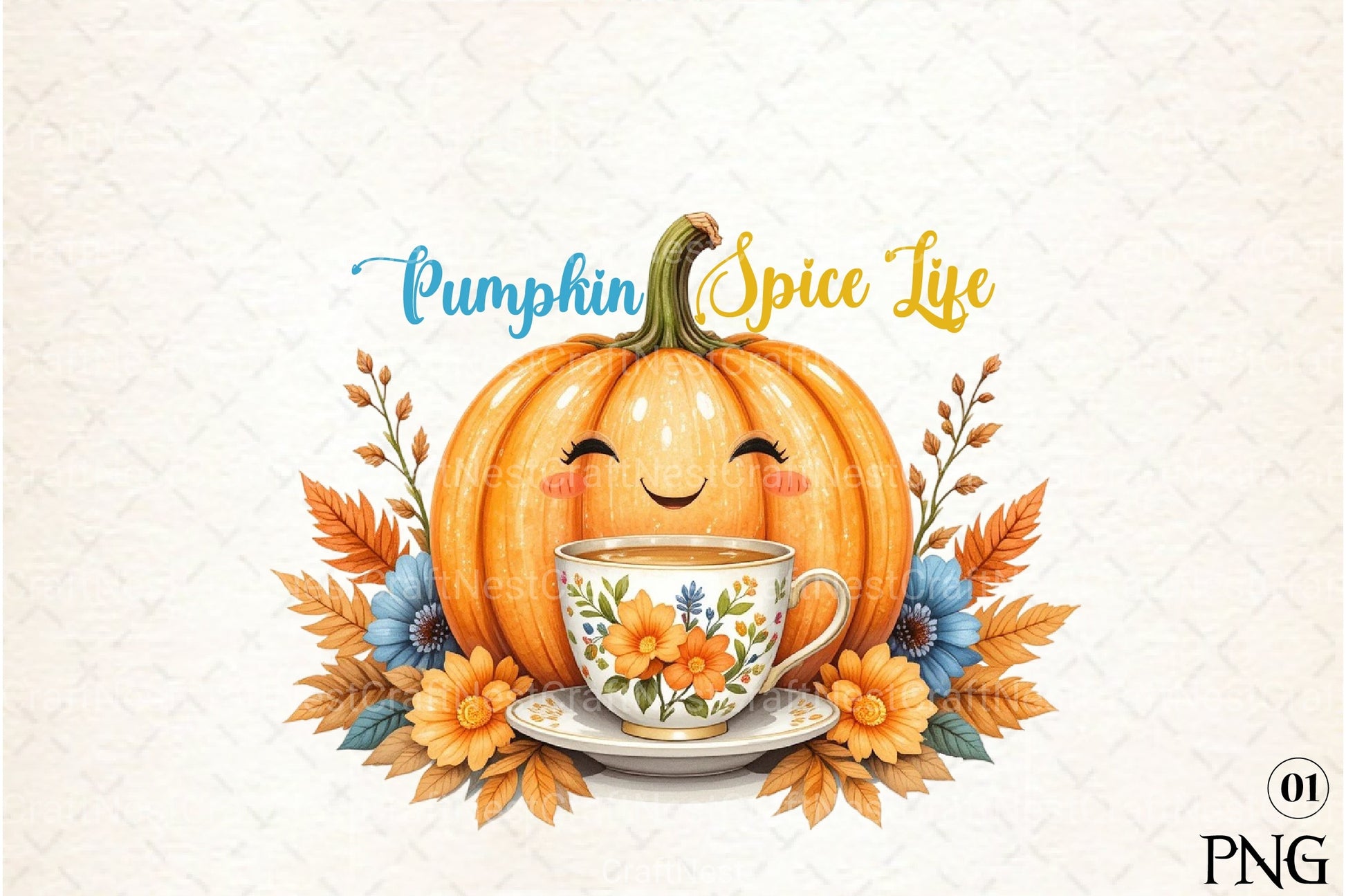 Pumpkin Spice Life Digital Clipart Bundle - CraftNest - Digital Crafting and Art