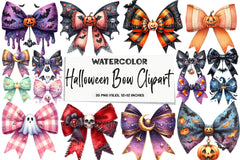 Halloween Bow Clipart Bundle 45 - CraftNest - Digital Crafting and Art