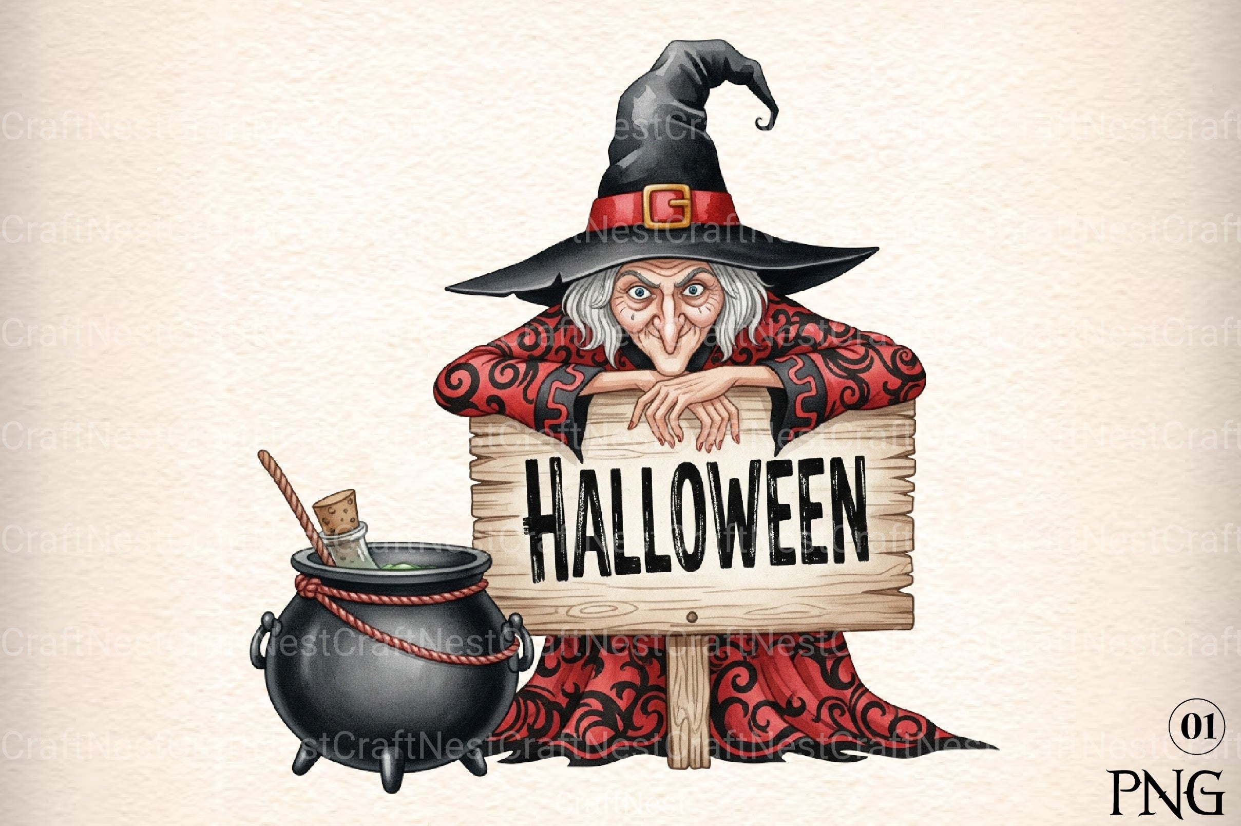 Halloween Cauldron Witch Clipart Bundle - CraftNest - Digital Crafting and Art
