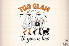Too Glam to Give a Boo: Funny Halloween Clipart Bundle - CraftNest - Digital Crafting and Art