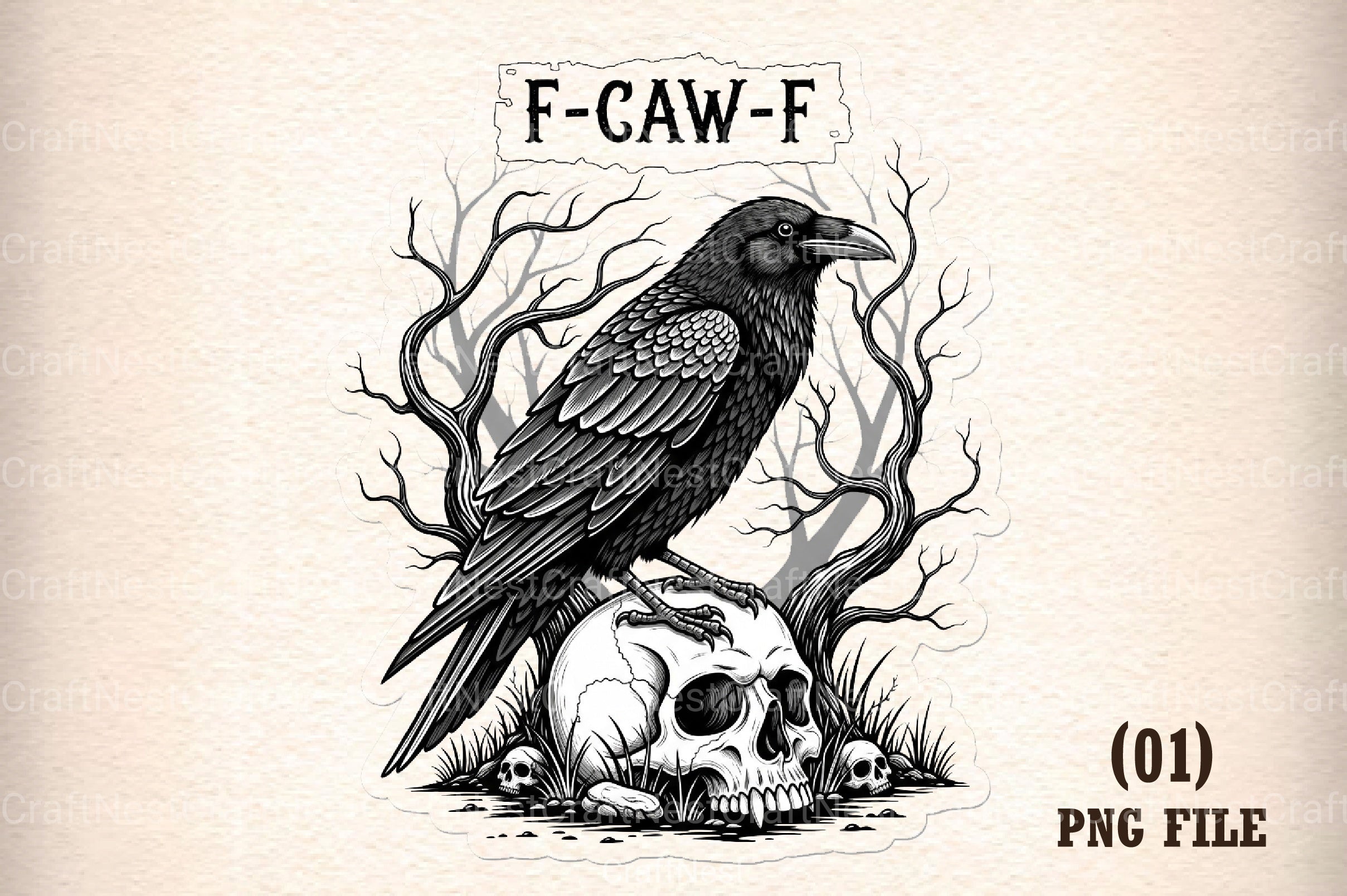 F Caw Crow Clipart Bundle - CraftNest - Digital Crafting and Art
