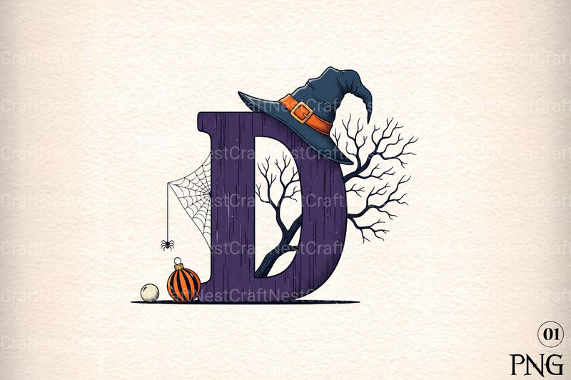 Halloween Alphabet Clipart Bundle 16 - CraftNest - Digital Crafting and Art