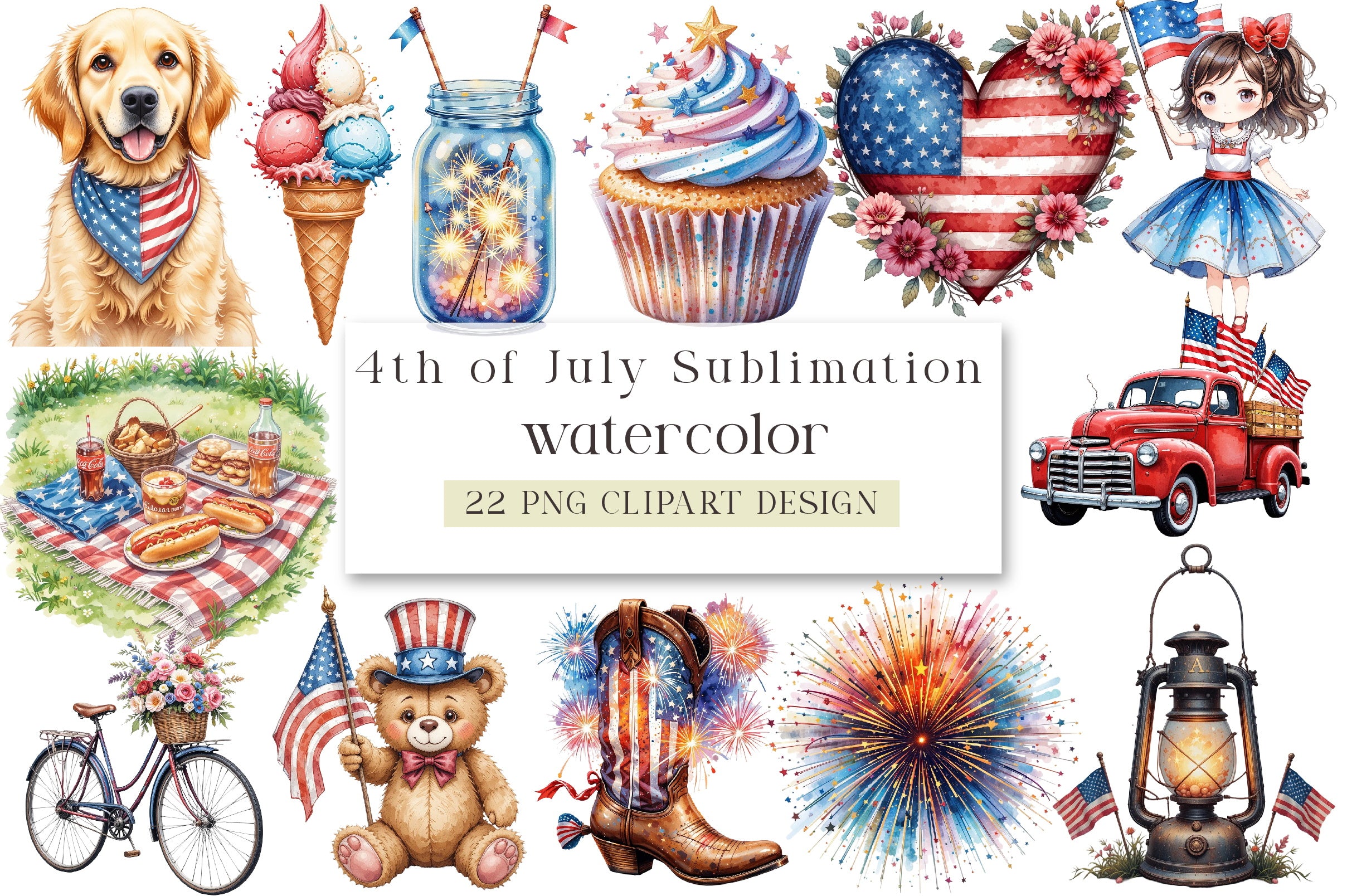 4th of July Clipart Bundle