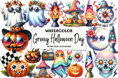 Groovy Halloween Clipart Bundle - CraftNest - Digital Crafting and Art