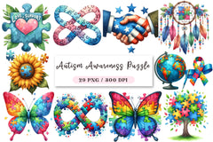 Autism Awareness Puzzle Clipart Bundle - CraftNest - Digital Crafting and Art