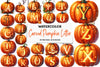 Carved Pumpkin Letter Clipart Bundle