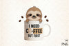 Funny Sloth Quotes Clipart Bundle 34