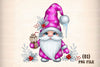 Pink Christmas Gnome Clipart Bundle