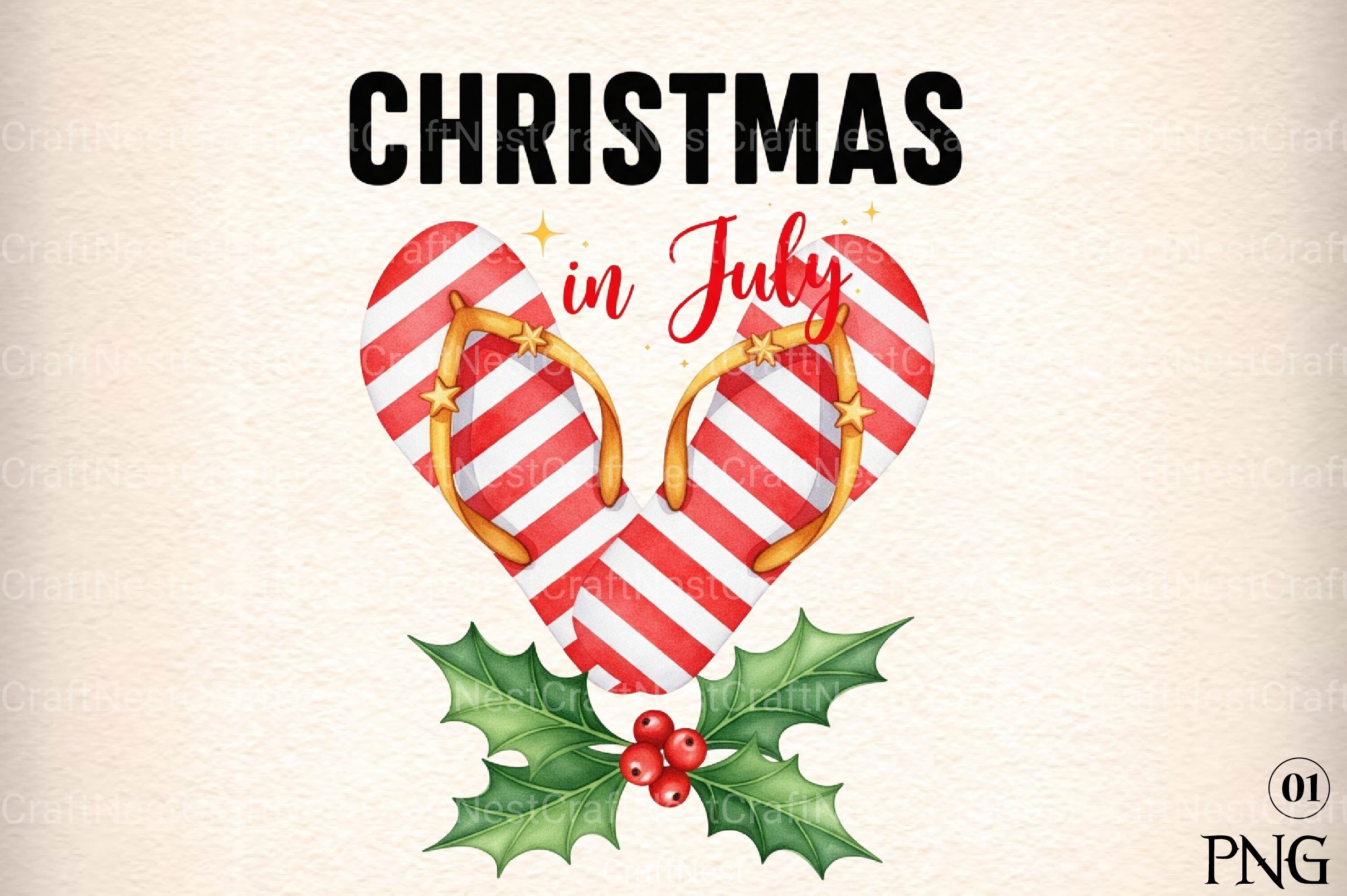 Christmas in July Funny Clipart Bundle 6 - CraftNest - Digital Crafting and Art