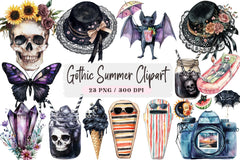 Gothic Summer Clipart Bundle - CraftNest - Digital Crafting and Art