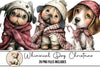 Whimsical Dog Christmas Clipart Bundle