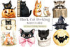 Black Cat Peeking Clipart Bundle