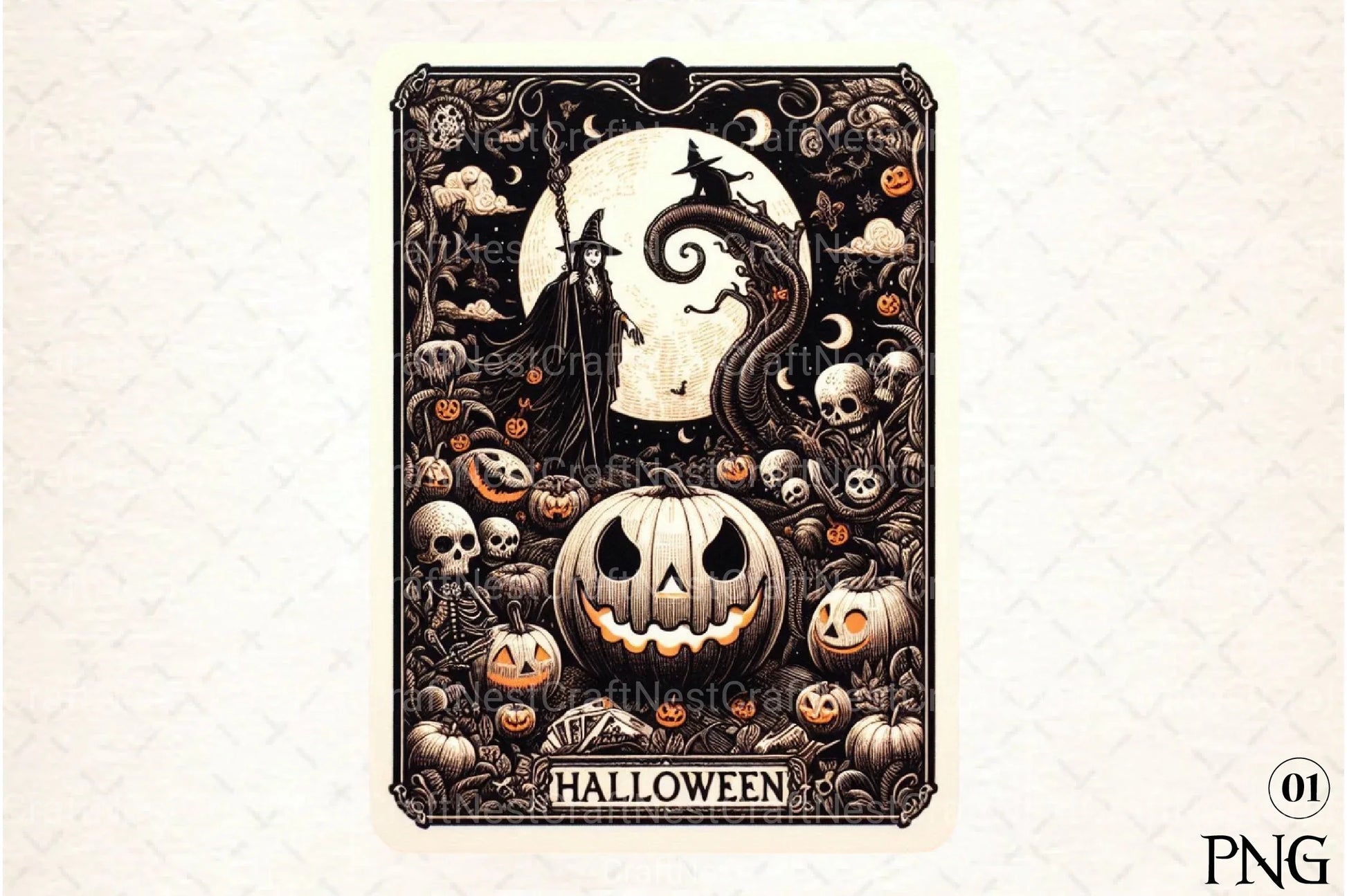 Halloween Tarot Card Clipart Bundle 67 - CraftNest - Digital Crafting and Art