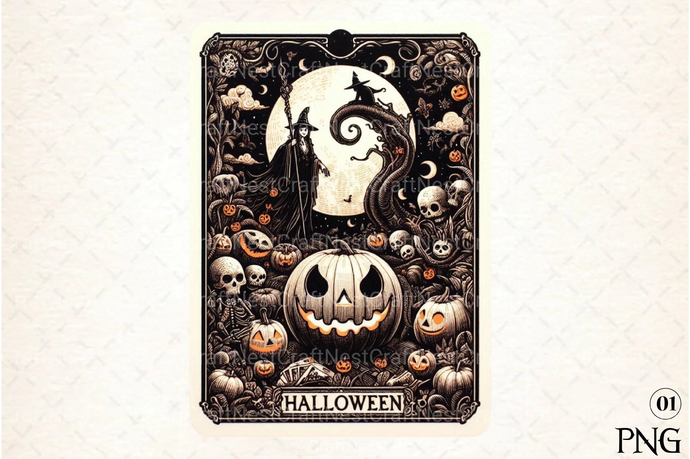Halloween Tarot Card Clipart Bundle 67 - CraftNest - Digital Crafting and Art