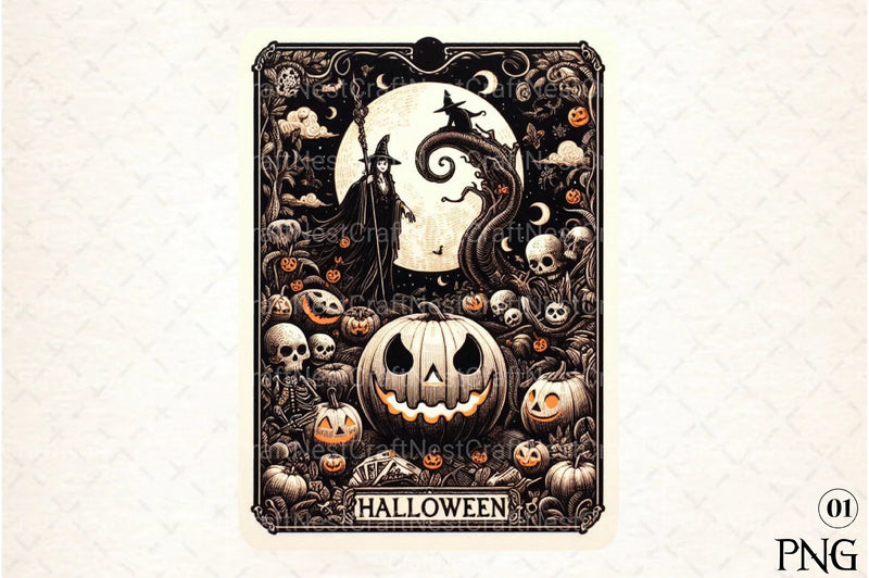 Halloween Tarot Card Clipart Bundle 67 - CraftNest - Digital Crafting and Art