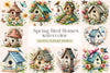 Spring Bird Houses Clipart Bundle